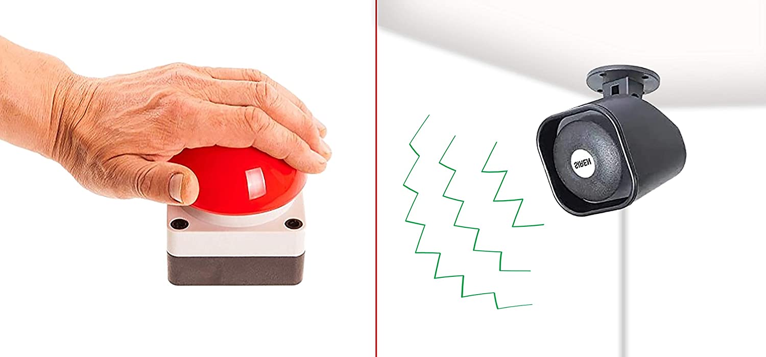 Piezo Siren Hooter, 110dB Compact Alarm, 220V AC, Low Current, Custom Tones for Security Home Shop Office