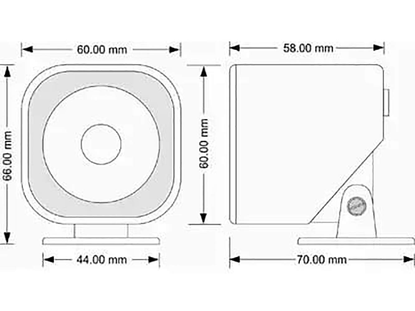 Piezo Siren Hooter, 110dB Compact Alarm, 220V AC, Low Current, Custom Tones for Security Home Shop Office