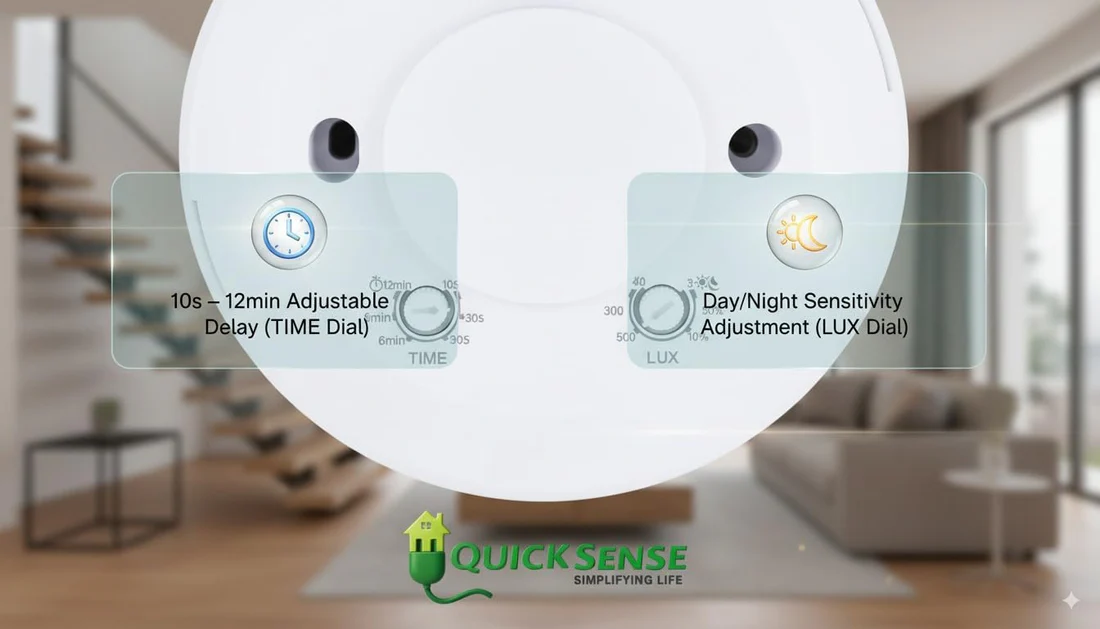 24GHz Radar Presence Sensor Switch, 360°, Detects Breath & Micro-Movement, 3-4.5m, 2000W, for Office Room