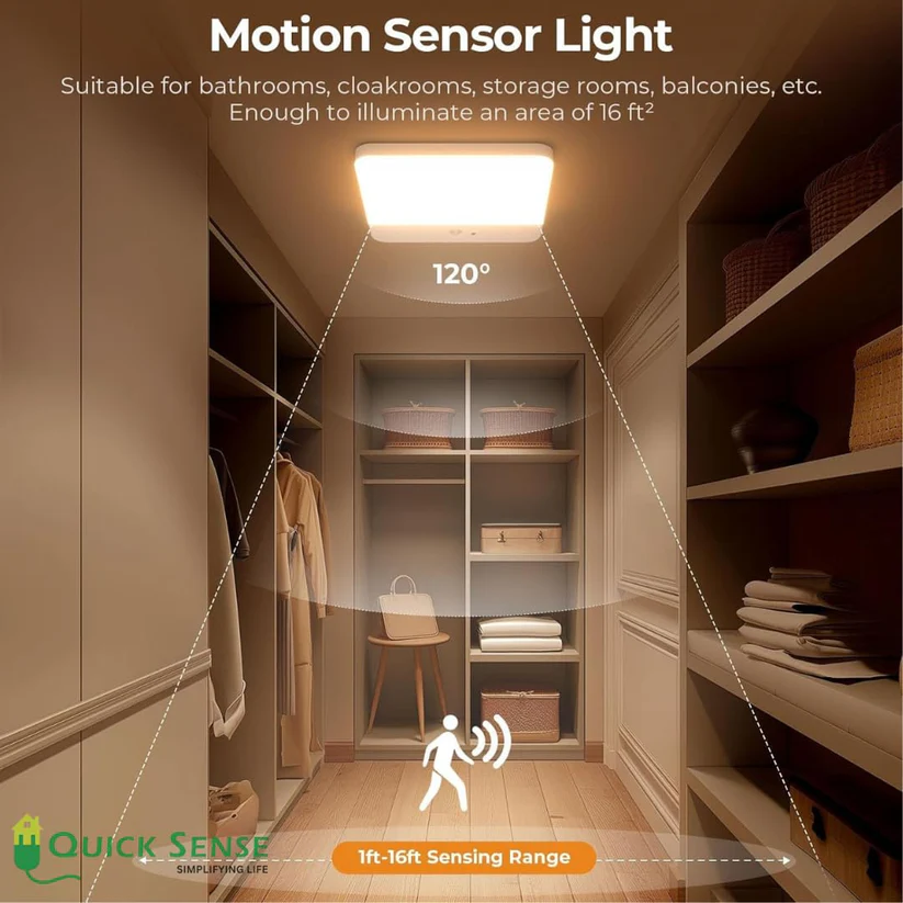 Motion Sensor Night Light, USB Rechargeable, 3 Modes, Warm White LED, Sticky & Magnetic for Corridor Closet