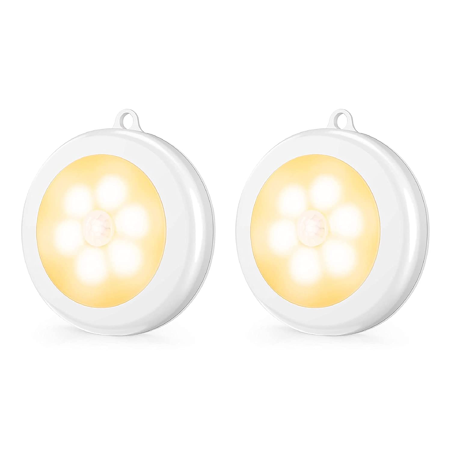 PIR Motion Sensor Cabinet Light, Battery (3xAAA), Warm White Bright LED, Magnetic Stick-on for Wardrobe Almirah