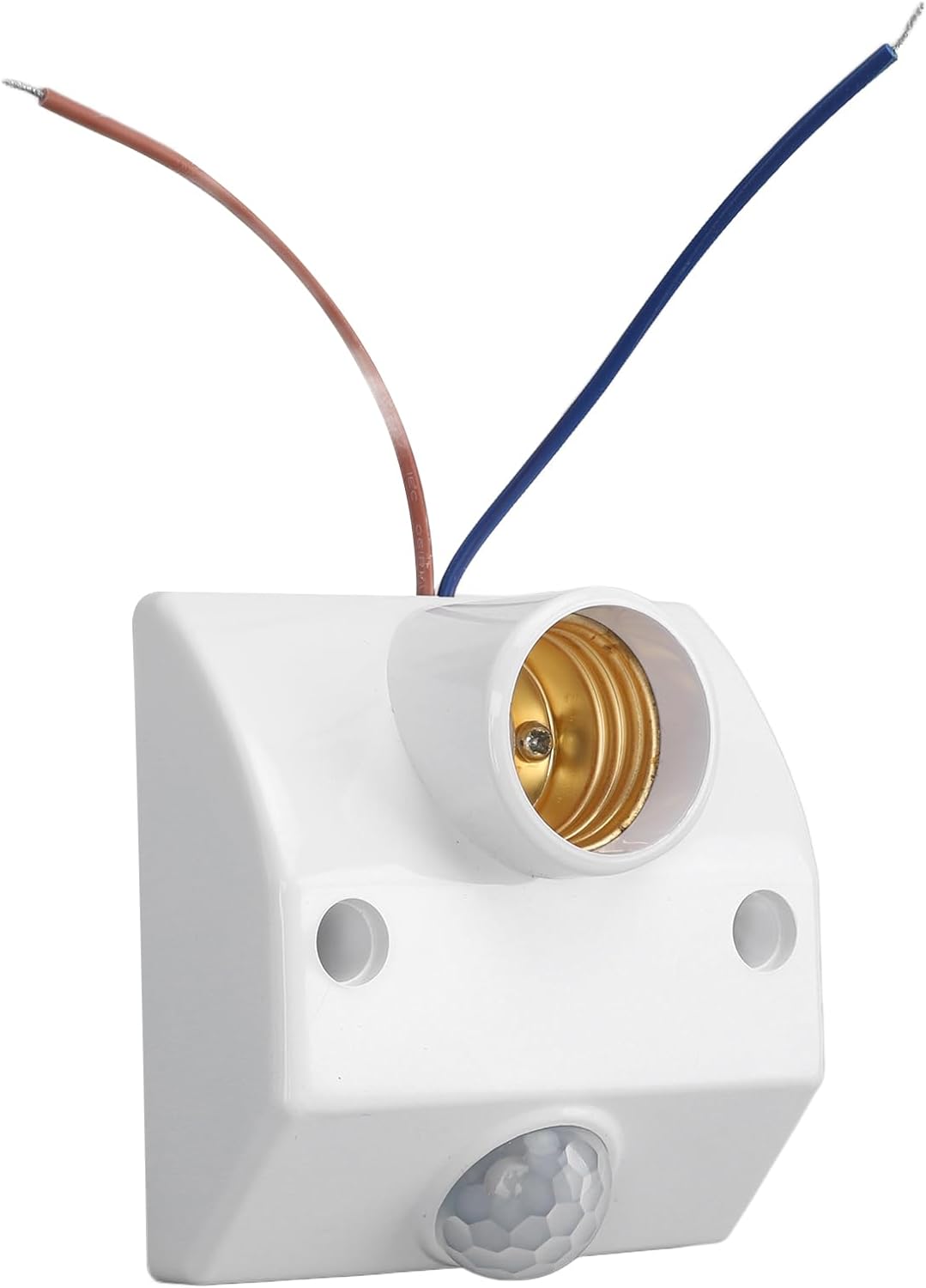 Automatic PIR Motion Sensor Lamp Holder, B22/E27 Bulb Adapter, Day Night Auto ON/OFF for LED Bulb, Staircase