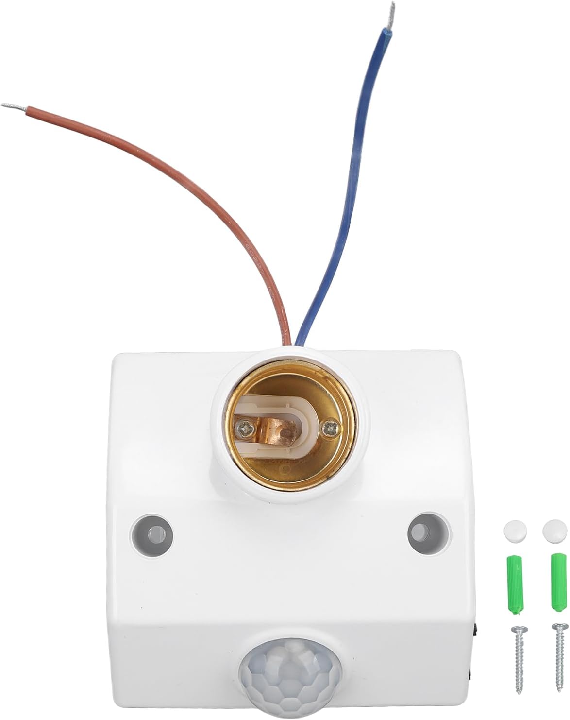 Automatic PIR Motion Sensor Lamp Holder, B22/E27 Bulb Adapter, Day Night Auto ON/OFF for LED Bulb, Staircase