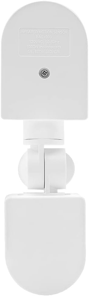 Wall PIR Motion Sensor Switch, 180°, Adjustable 2-12m, 1200W, IP44, Day Night Auto, AC 220-240V for LED Lights
