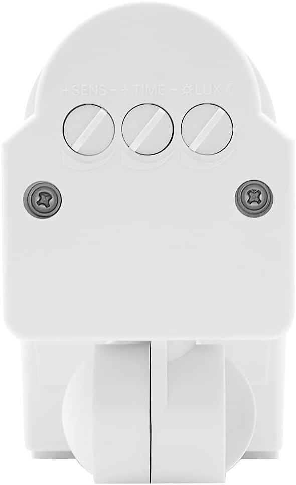 Wall PIR Motion Sensor Switch, 180°, Adjustable 2-12m, 1200W, IP44, Day Night Auto, AC 220-240V for LED Lights