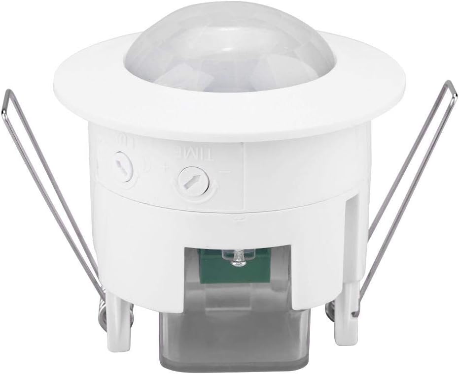 360° Ceiling PIR Motion Sensor Switch, 8m, 1200W, Day Night Auto, Adjustable Delay, AC 220-240V for LED Lights