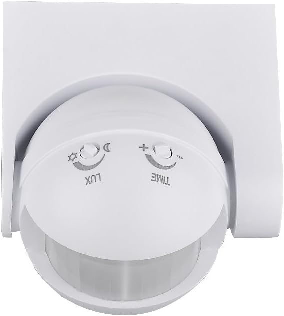 Wall PIR Motion Sensor Switch, 180° 12m, 1200W, IP44, Day Night Auto, Adjustable Delay, AC 220-240V Outdoor