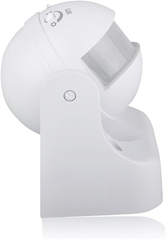 Wall PIR Motion Sensor Switch, 180° 12m, 1200W, IP44, Day Night Auto, Adjustable Delay, AC 220-240V Outdoor