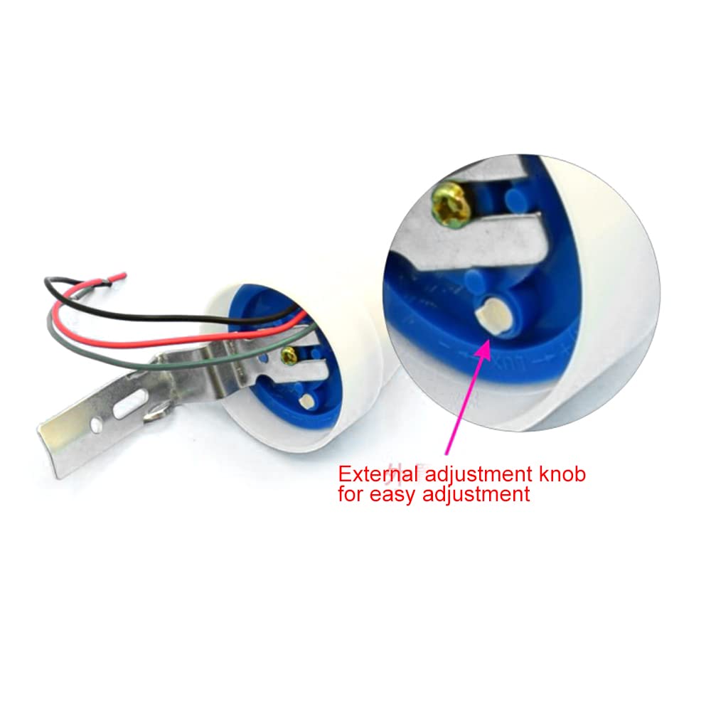 Automatic Day Night Photocell Sensor Switch, Dusk to Dawn, 10A, Adjustable, 220-240V, IP44 for Street Lights
