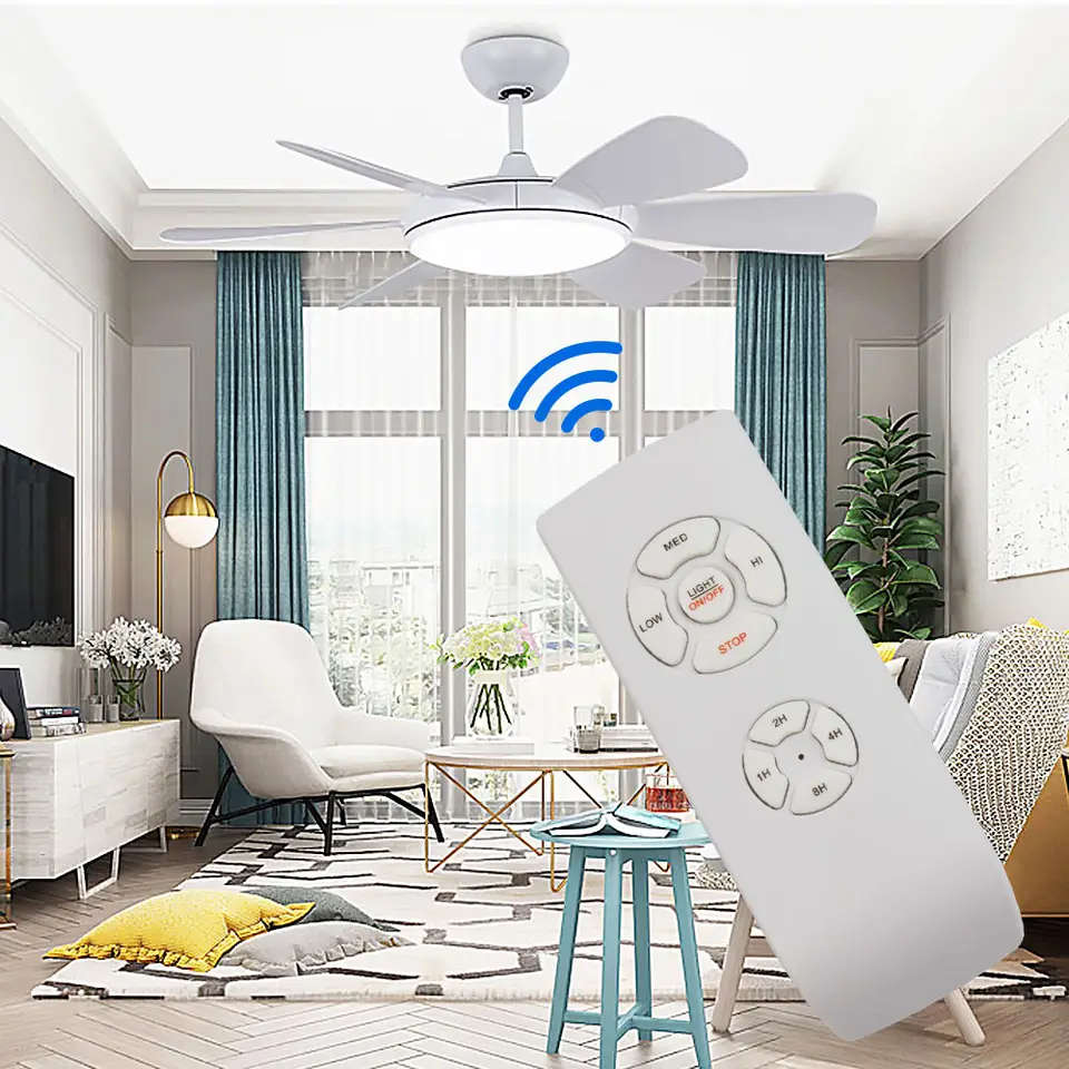 RF Wireless Remote Control Switch for Fan & Lamp, Dual Output, Through Walls, AC 85-265V for Home Office Hotel