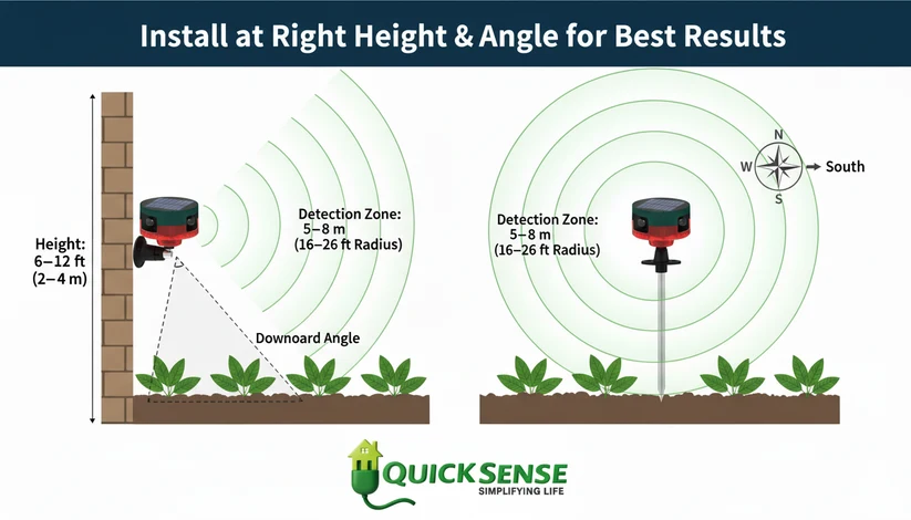 Solar Motion Sensor Alarm, 360° PIR, 130dB Siren with Strobe, IP55 Waterproof for Home Farm Perimeter Outdoor