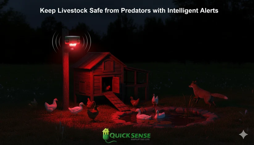 Solar Motion Sensor Alarm, 360° PIR, 130dB Siren with Strobe, IP55 Waterproof for Home Farm Perimeter Outdoor