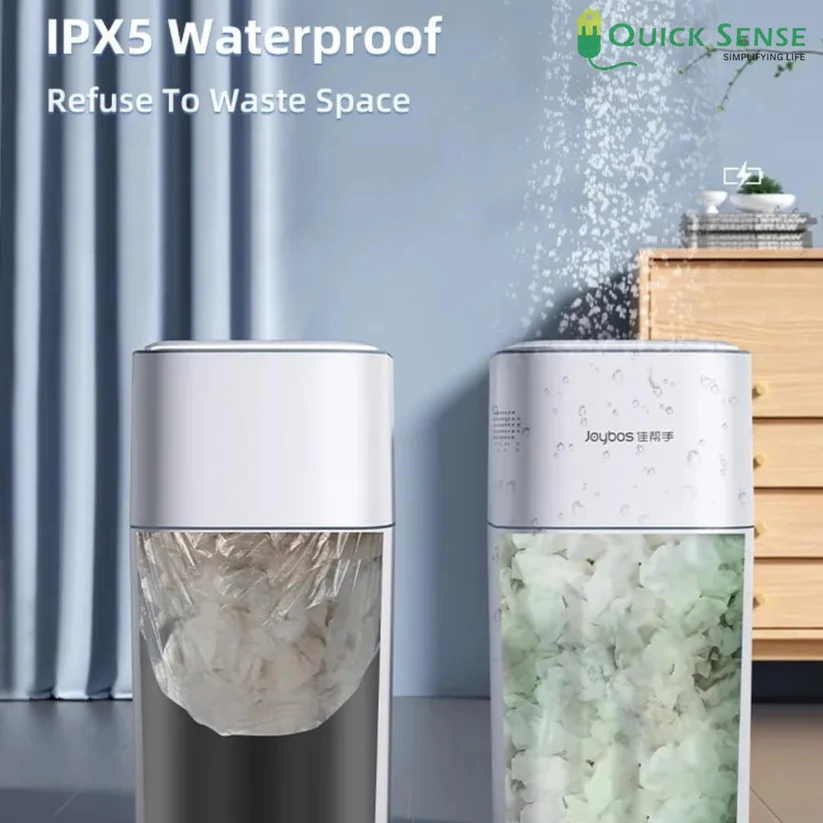 Automatic Motion Sensor Dustbin, Touchless Smart Trash Can with Infrared Lid for Kitchen Bedroom Office Bathroom