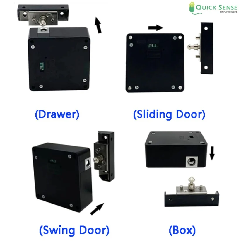 RFID Smart Cabinet Lock, Keyless Electronic Drawer Lock, One Card Multi-Lock, USB Emergency for Locker Office