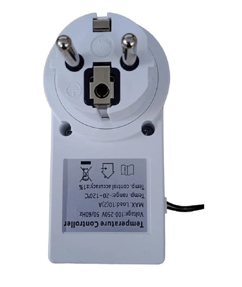Digital Temperature Controller Thermostat, -20 to 120°C, 100-250V, 10A, Heat/Cool with Probe for Fridge Freezer