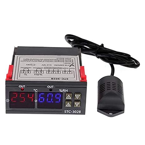 STC-3028 digital temperature and humidity controller with dual display and sensor