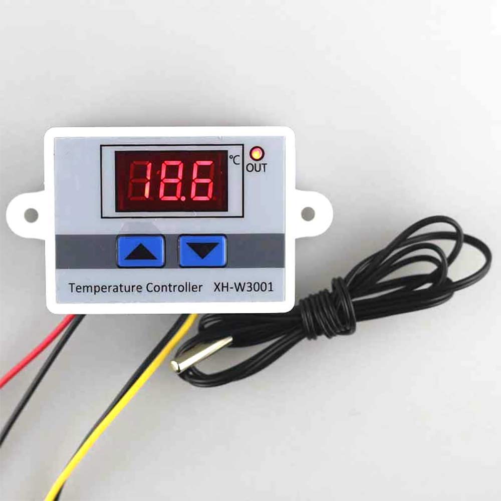 Digital Temperature Controller Thermostat, -50 to 110°C, 220V, 10A, with Probe for Aquarium Incubator Fridge