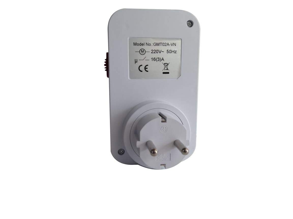 Mechanical Plug-in Timer Switch, 230-240V, 16A, 24-Hour Dial, Automatic Socket Timer for Appliances Lights