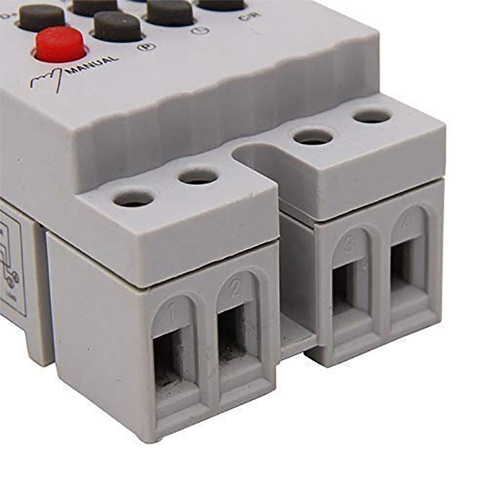 Digital Programmable Timer Switch, 12-240V AC/DC, Volt-Free, 16 Programs, Battery Backup, DIN/Panel/Plug Mount