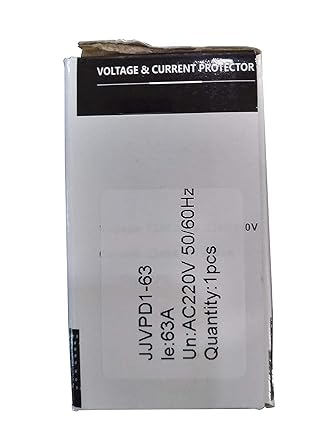 Single Phase Voltage Protector, 1-63A, 140-300V, LCD, Over/Under Voltage & Overcurrent, Auto-Reconnect DIN