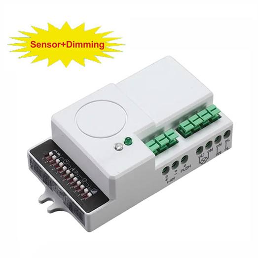 5.8GHz Microwave Radar Dimming Motion Sensor Switch, 180°/360°, 5-15m, 600W, DIP Switch, for Industrial