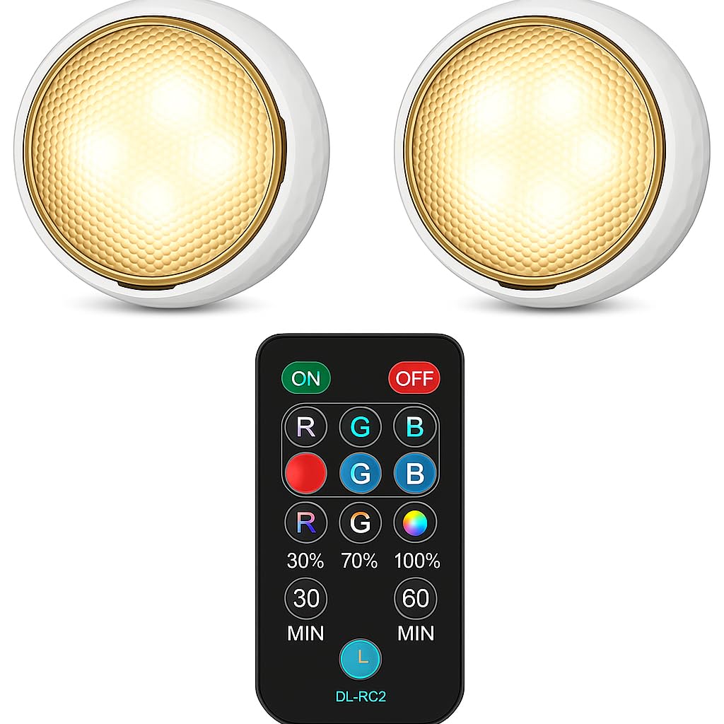 Rechargeable Multi-Color LED Closet Light with Remote, Battery, Stick-on Mood Light for Cupboard Wardrobe