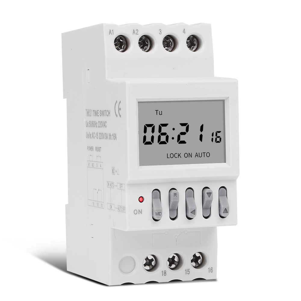 Digital Bell Timer Switch, 40 Memory Groups, Auto School Factory Bell Scheduler, Battery Backup, Plug-in