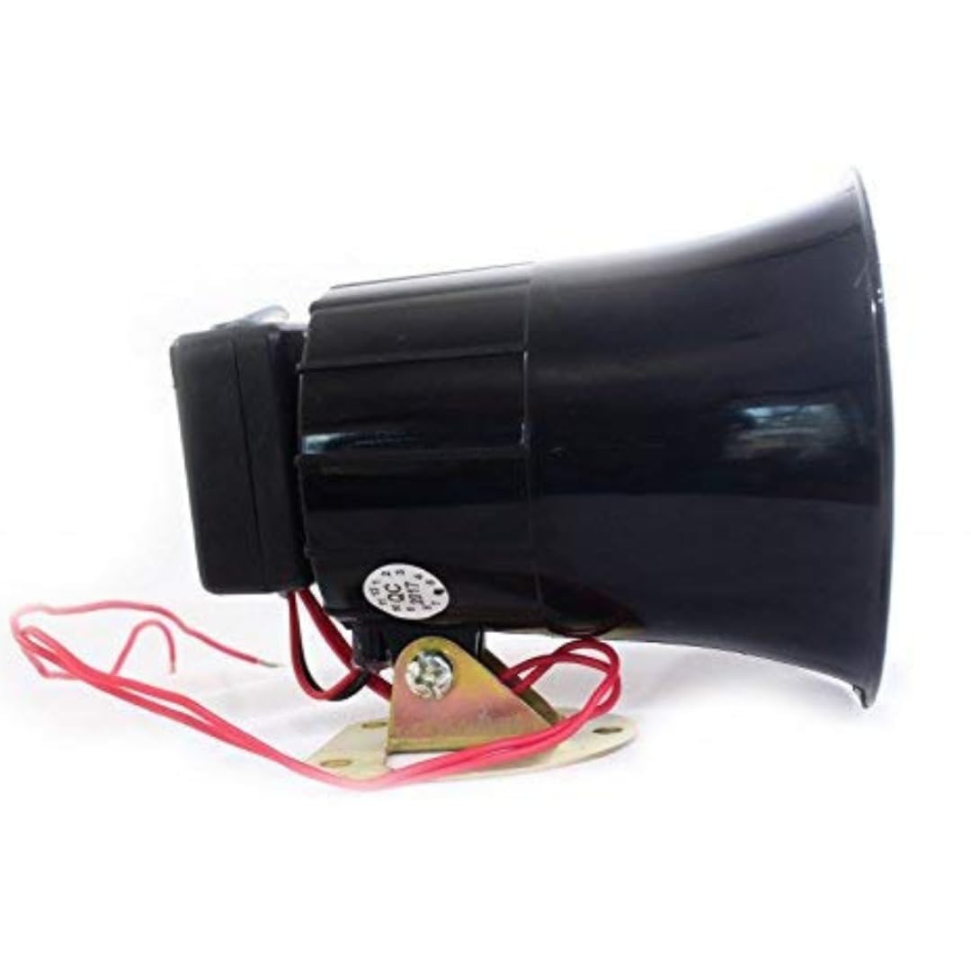 Electronic Siren Hooter, 115dB Loud Alarm, 220V AC, M.S. Mount for Security Factory Home Shop