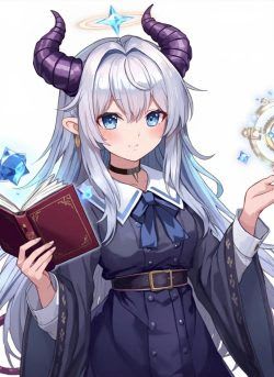 The Daughter of the Demon King studies magic restlessly!
