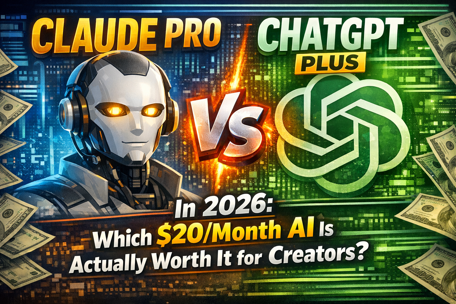 Claude Pro vs ChatGPT Plus in 2026: Which $20/Month AI Is Actually Worth It for Creators?