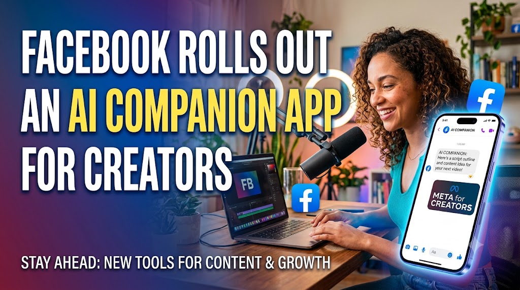 Facebook rolls out an AI companion app for creators