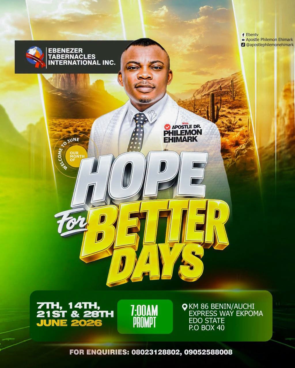 Upcoming programme flyer