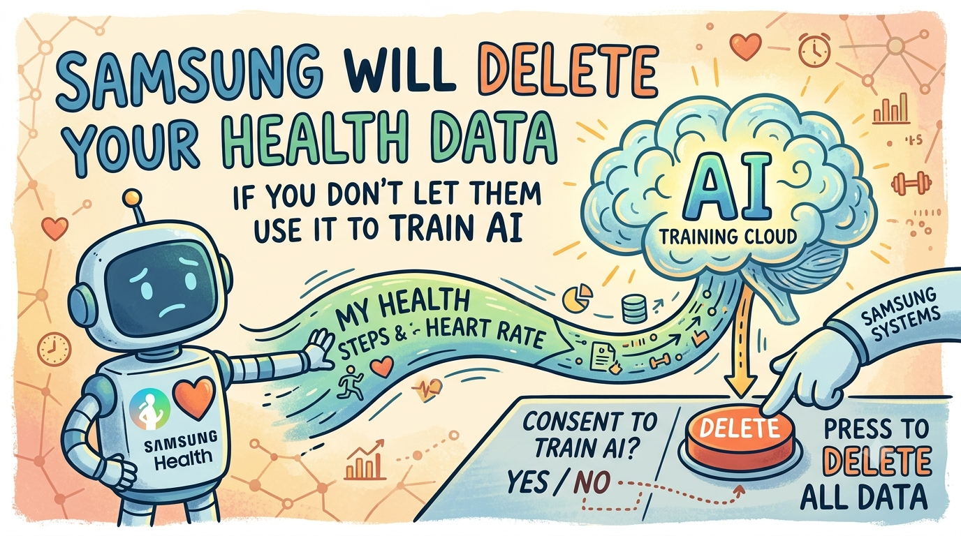 Samsung will delete your health data if you don't let them use it to train AI
