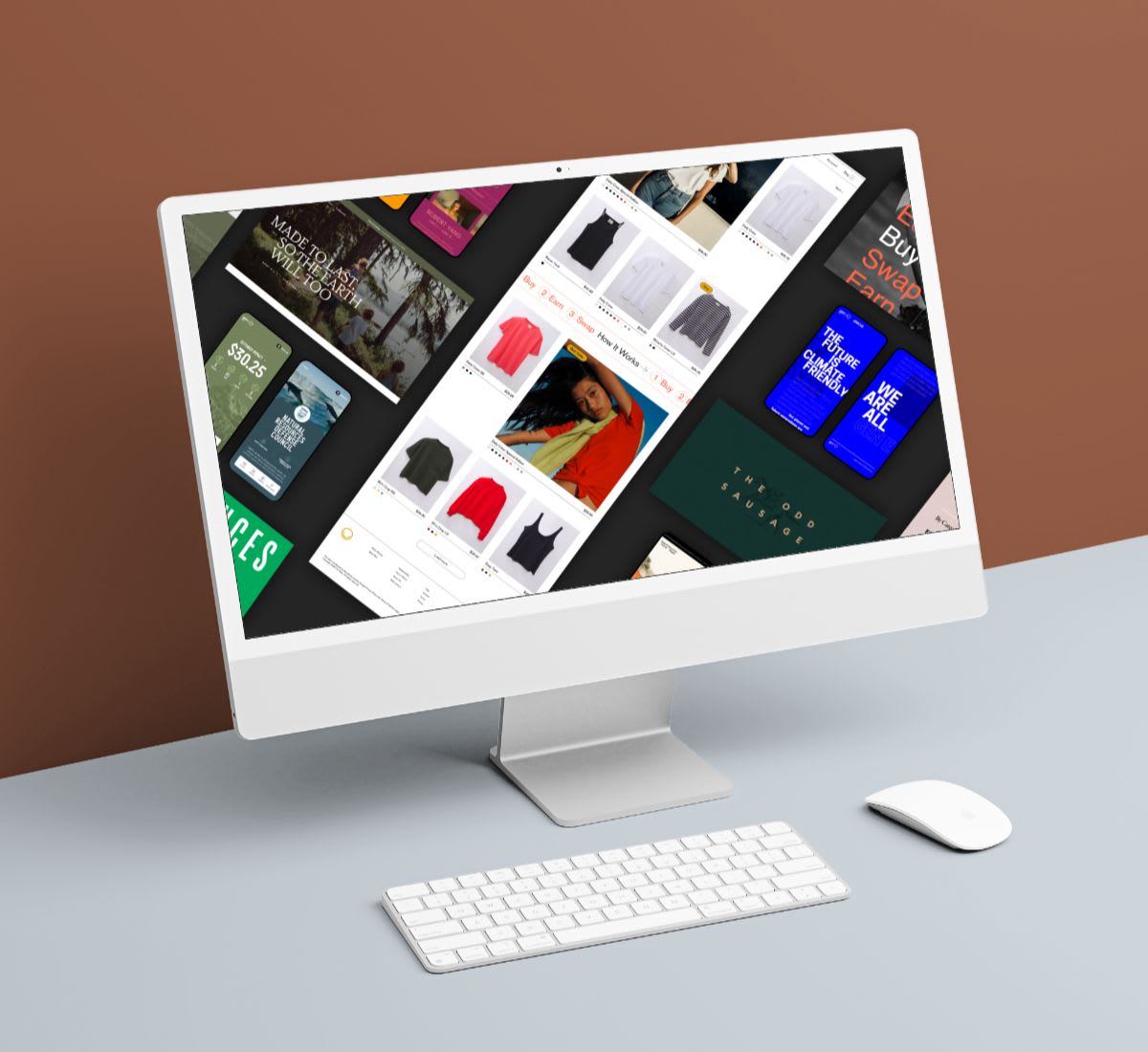 mockup of a iMac desktop viewing the Outside tech website