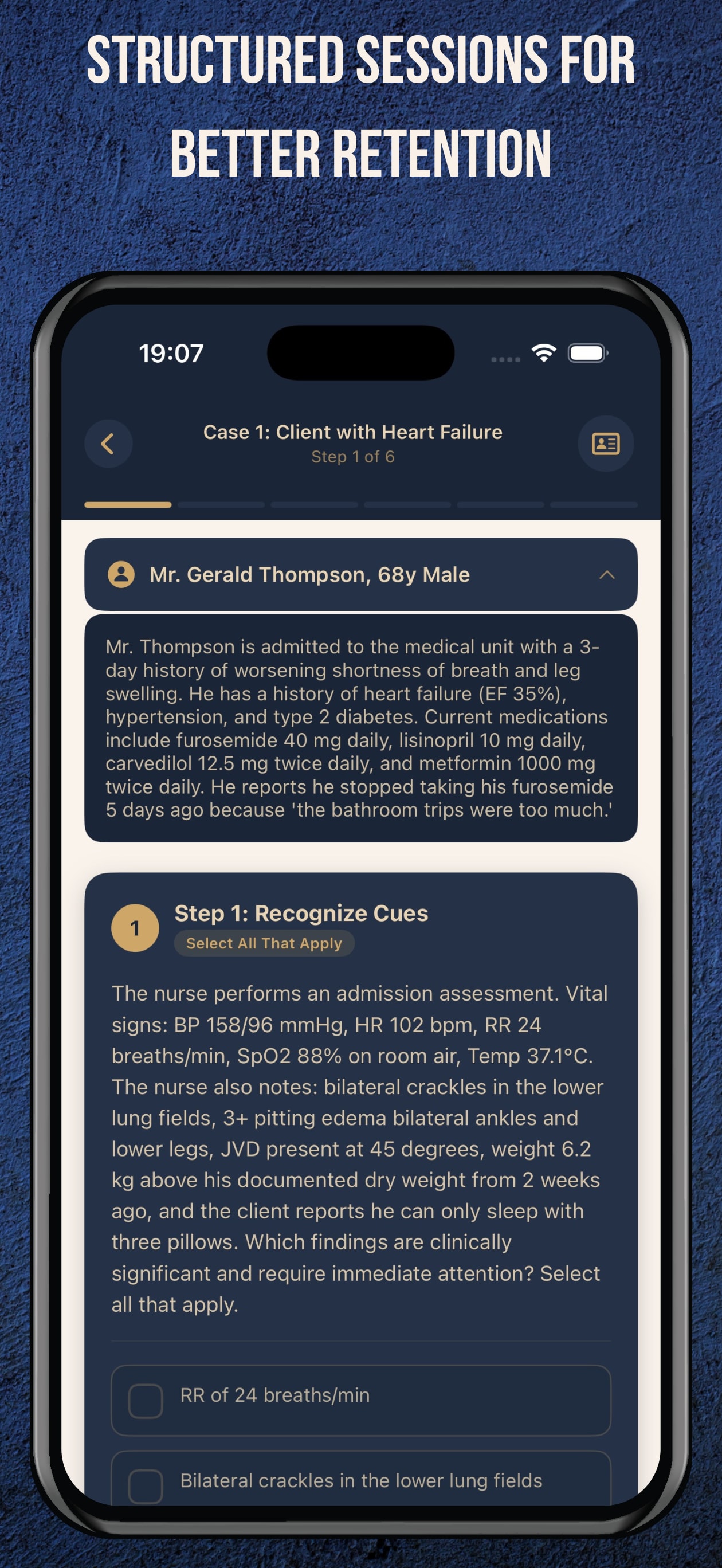 Tussna NCLEX RN clinical case studies screen