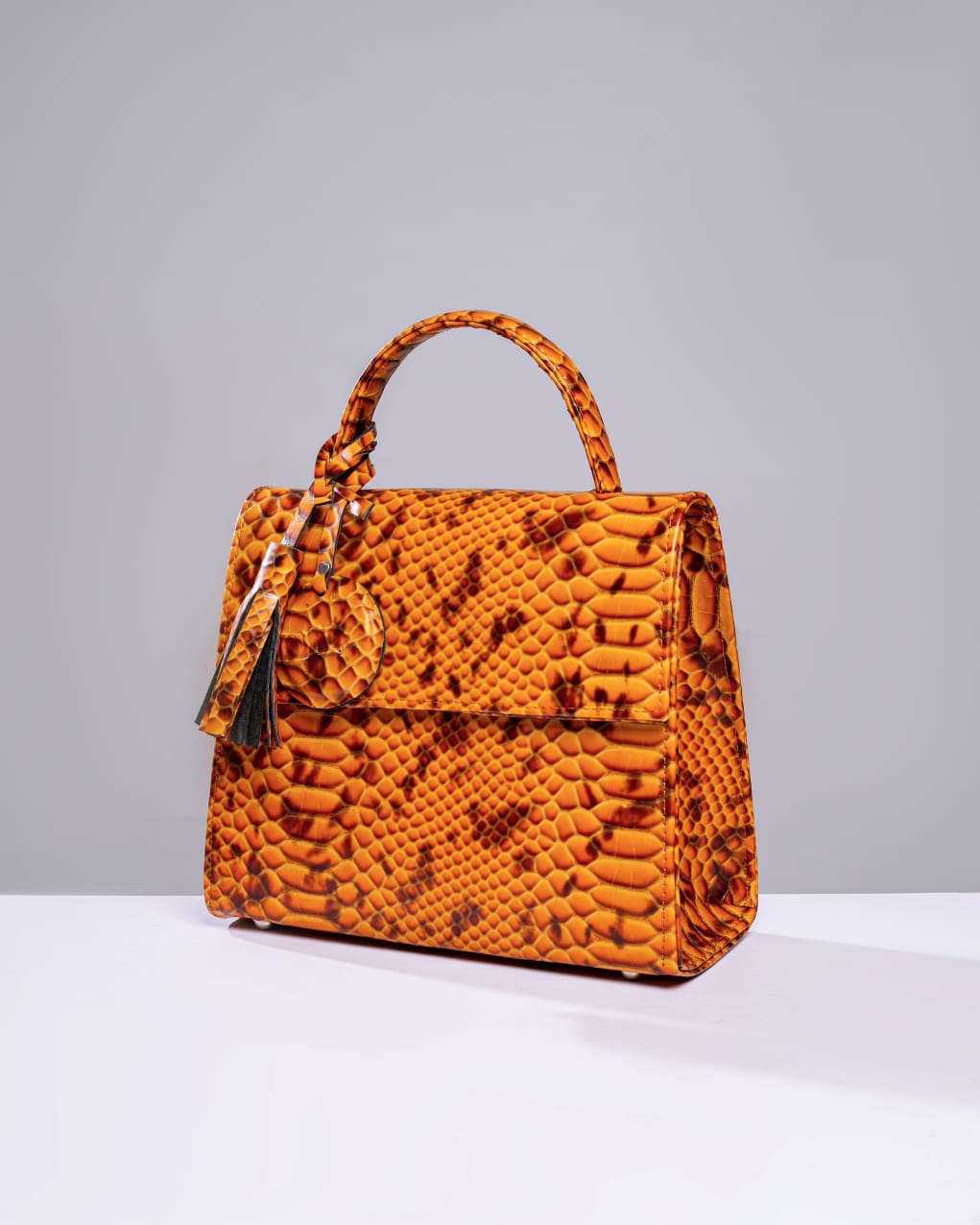 Python Embossed Elegant Midi Bag | Your Store