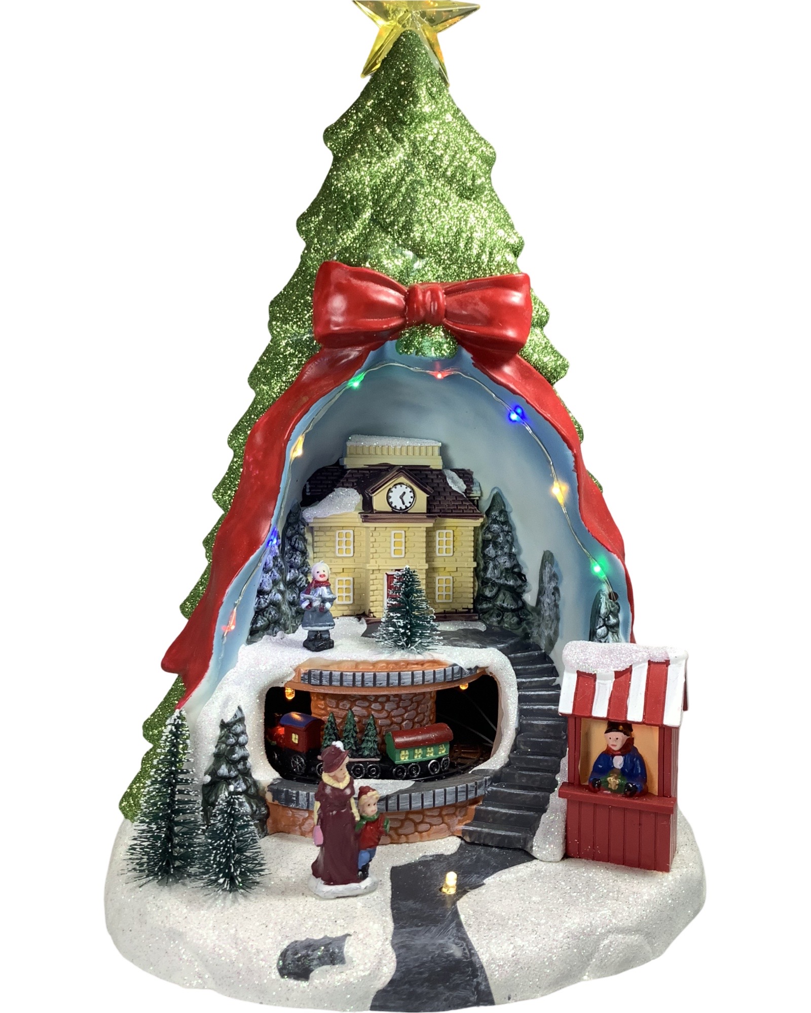 Vista del árbol navideño
