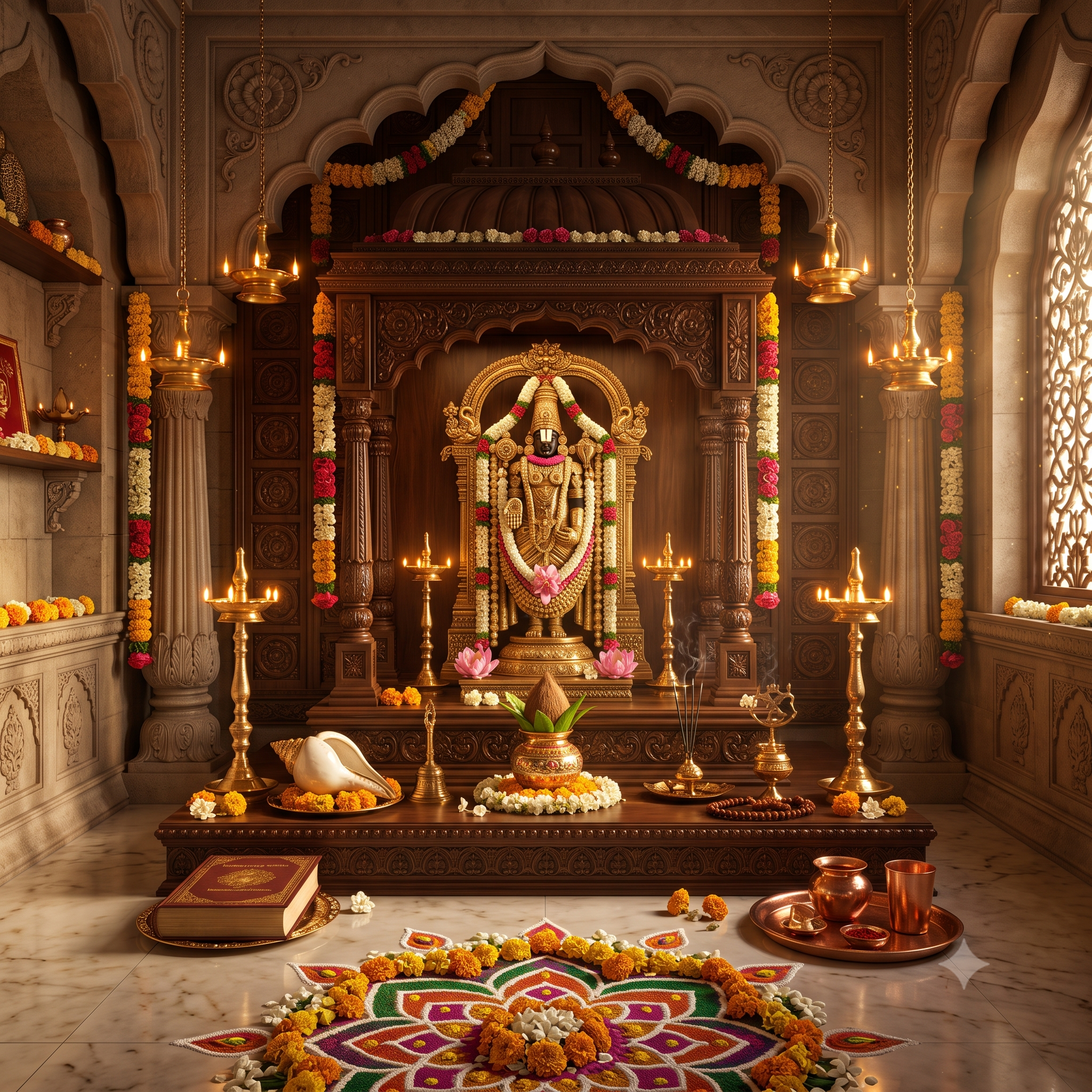 Puja Room Setup