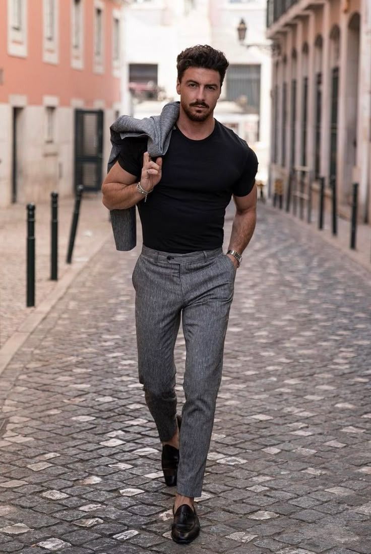 Men's Vintage Letter Print Short Sleeve T-Shirt