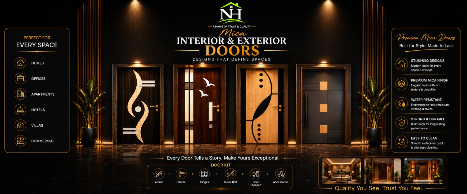 Mica Designer Finish Doors