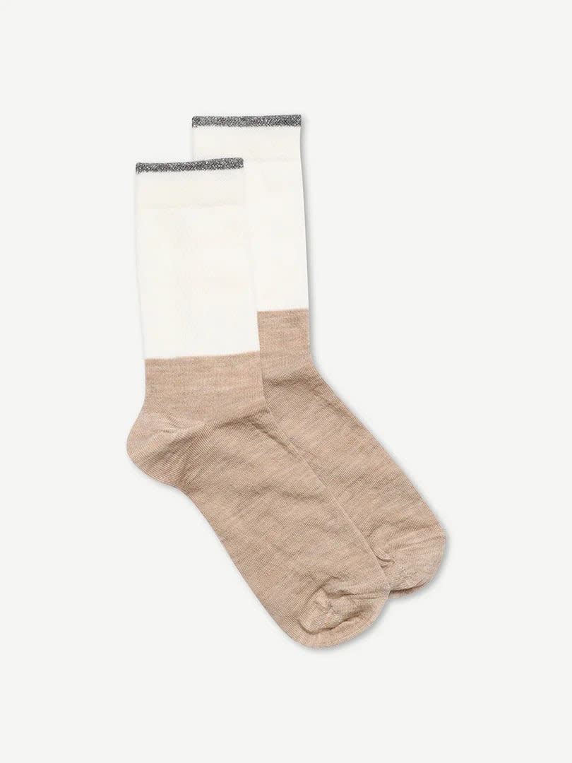 Kalia, wool sock Doeskin
