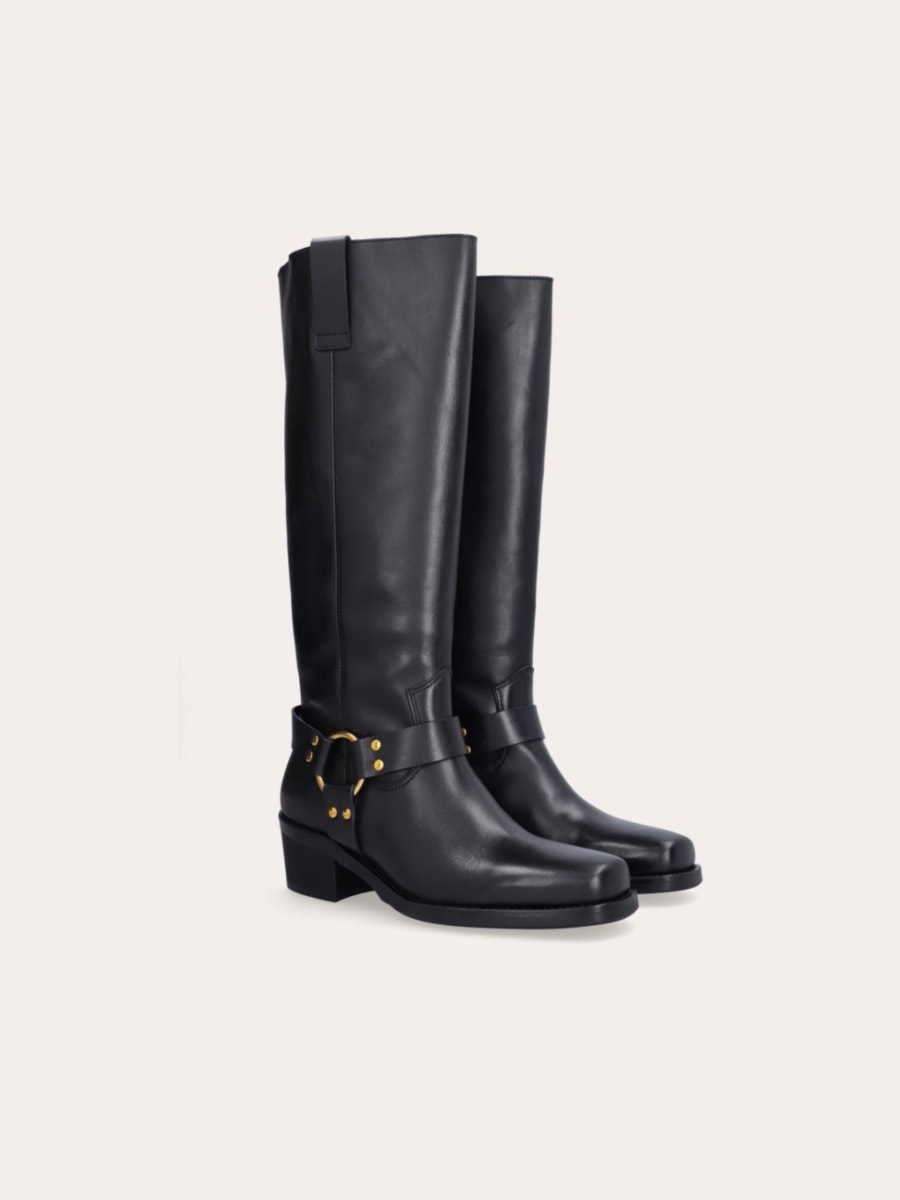 Long Boots A7183 Black