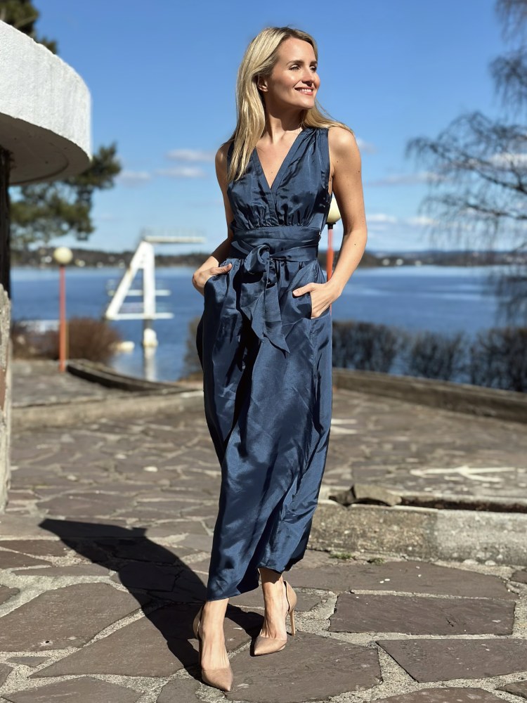 Rósa Long Dress dark denim