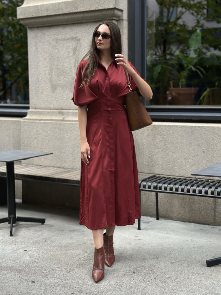 Vianna-Dress Red Pear