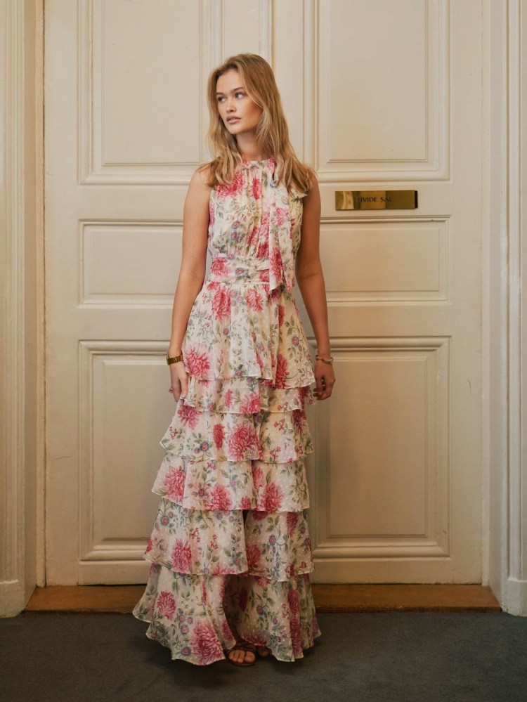 Marli Big Flower Dress Creme