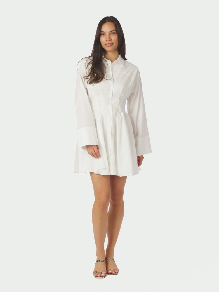 Ulissa Poplin Shirt Dress Off White