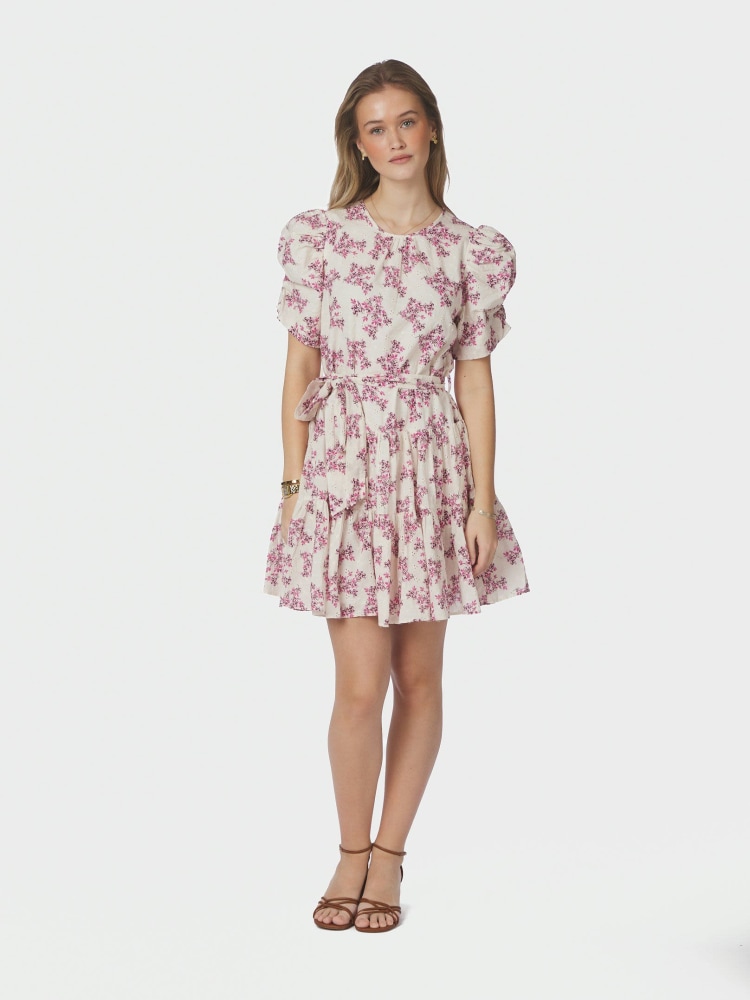 Annitas Starling Flower Dress Fuchsia