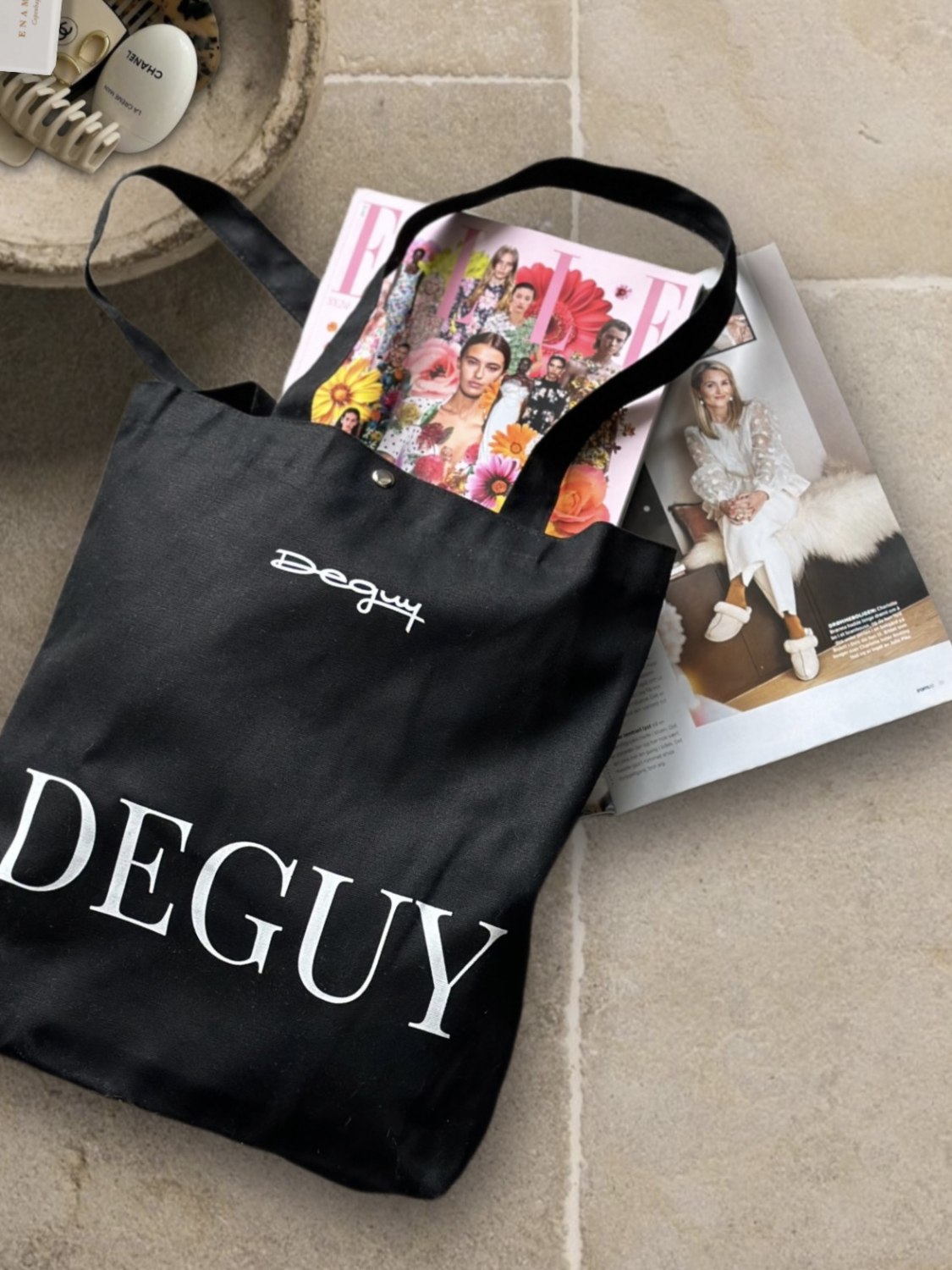 Deguy Tote Bag Black ONE