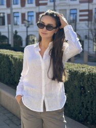 Bella Linen Shirt White