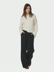 Ramera Fluffy Knit Cardigan Off White